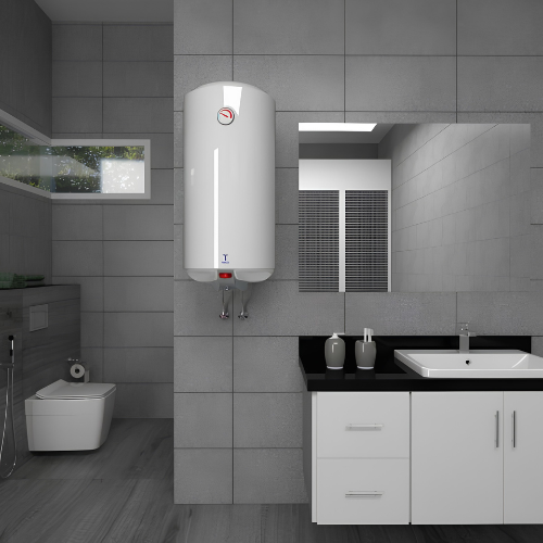 Saudi Ceramic Vertical Water Heater | 100 Litre | White