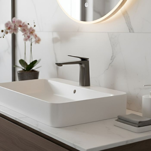 Orta Washbasin Mixer – Metallic